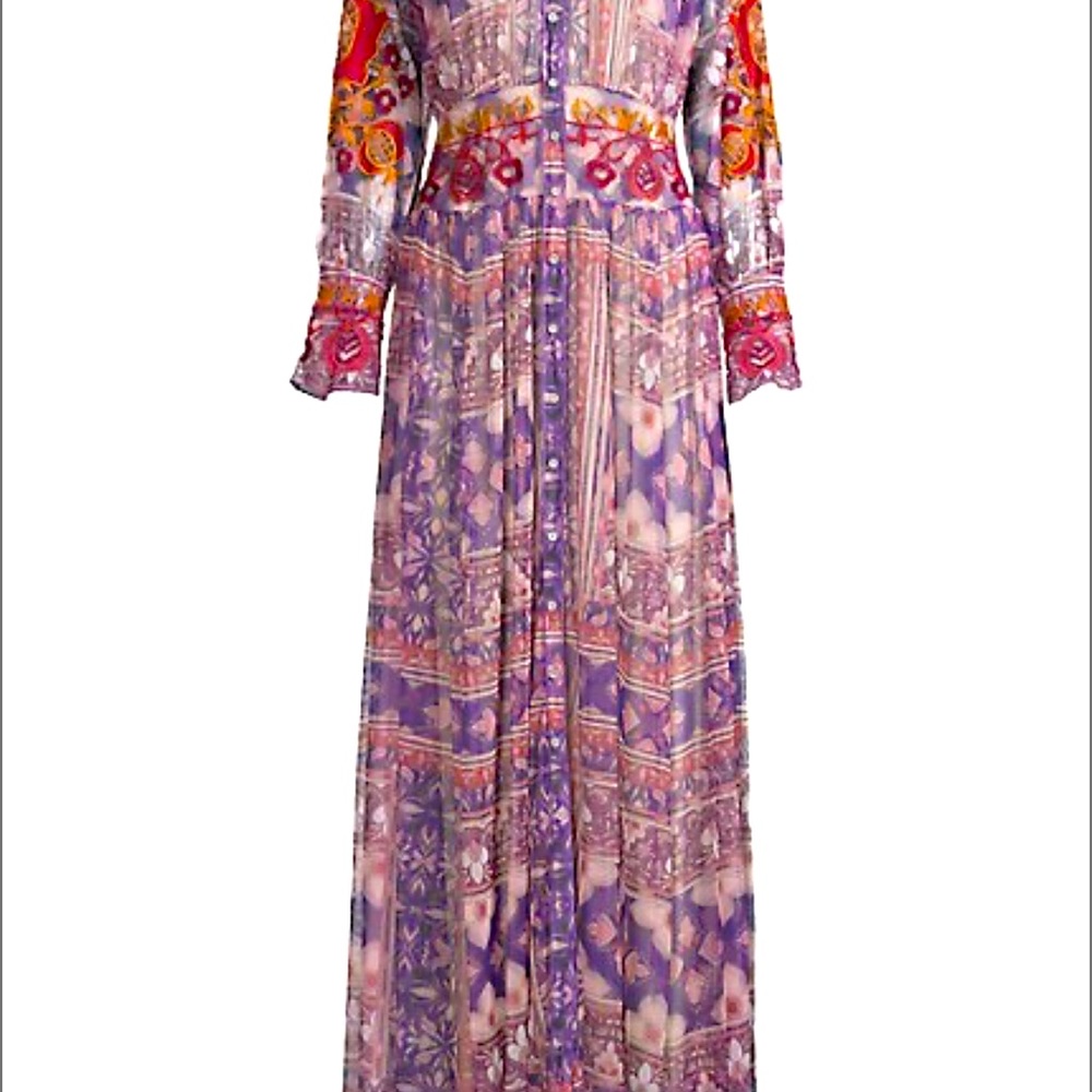 ❤️JOHNNY WAS DUANA EMBROIDERED MESH DRESS💐💐❤️ Most beautiful dress. 2 Medium - Picture 3 of 11